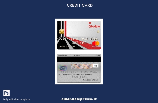 stile verificato Modello di mastercard bancaria Citadele Lituania (Litva).